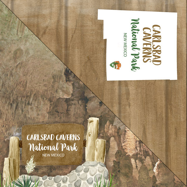 SCRAPBOOK CUSTOMS 12X12 CARLSBAD CAVERNS NATIONAL PARK