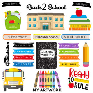 SCRAPBOOK CUSTOMS 12X12 SCHOOL RULER CUT-OUTS