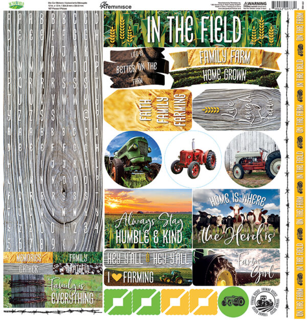 REMINSCE IN THE FIELD 12X12 STICKERS