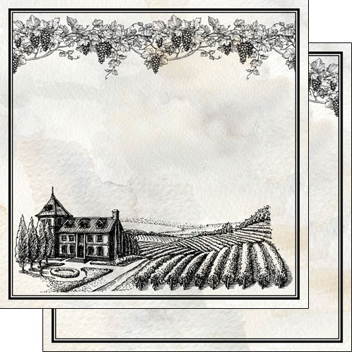 SCRAPBOOK CUSTOMS 12X12 CHATEAU VINEYARD