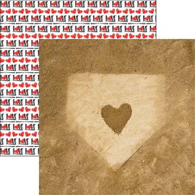 REMINISCE GAME DAY 12X12 SOFTBALL HOME PLATE LOVE
