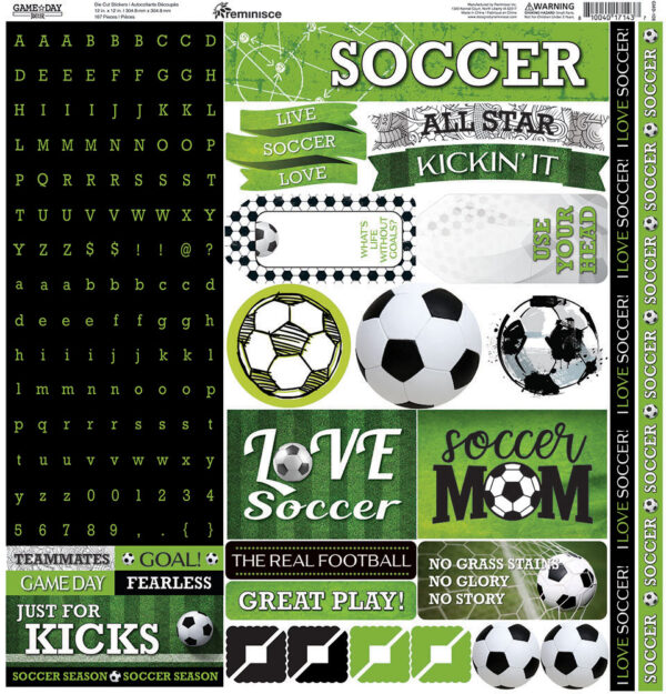 REMINISCE GAME DAY SOCCER 12X12 STICKER REMINISCE GAME DAY SOCCER 12X12 STICKER