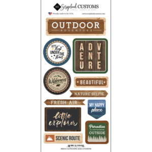SCRAPBOOK CUSTOMS OUTDOORS, LIFE IS BETTER STICKER