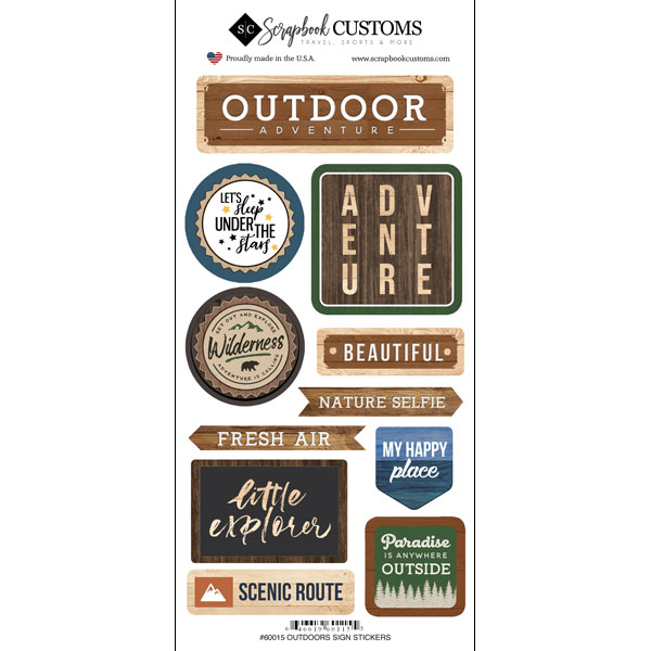 SCRAPBOOK CUSTOMS OUTDOORS, LIFE IS BETTER STICKER