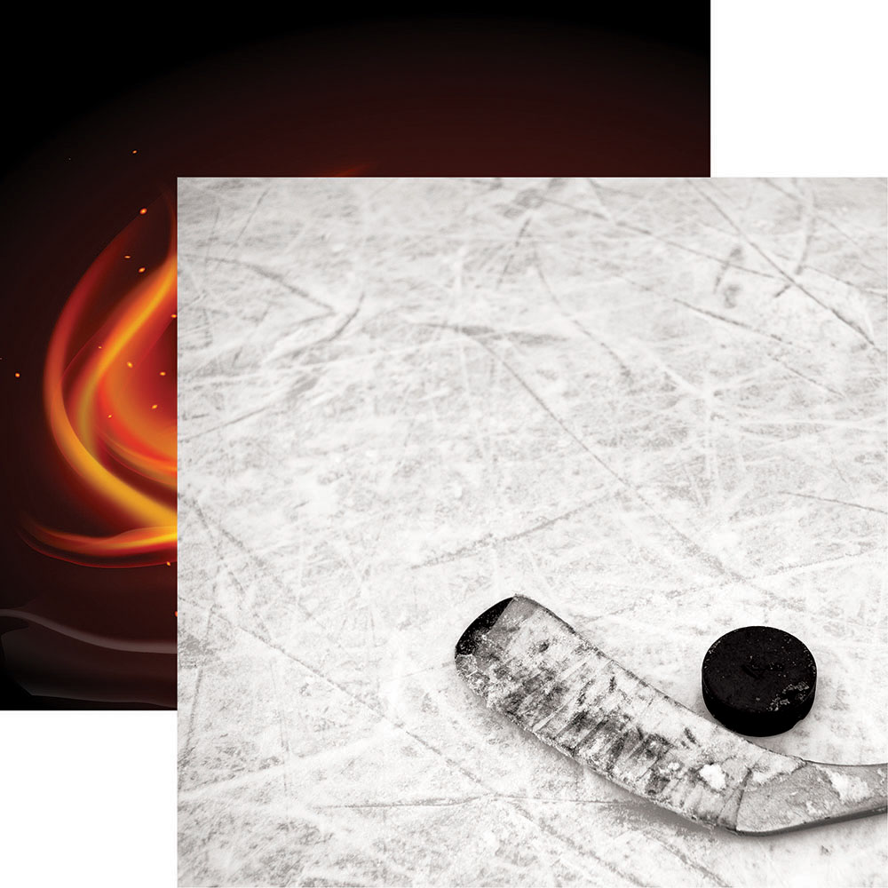 REMINISCE GAME DAY HOCKEY 12X12 PUCK & STICK