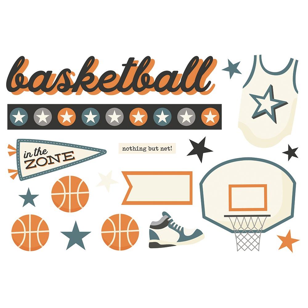SIMPLE STORIES PAGE PIECES BASKETBALL