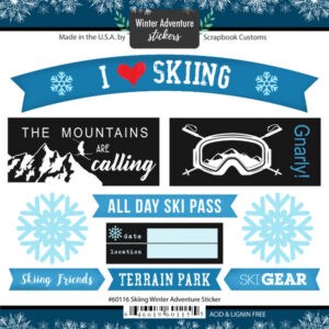 SCRAPBOOK CUSTOMS SKI JUMPING 6X6 STICKER