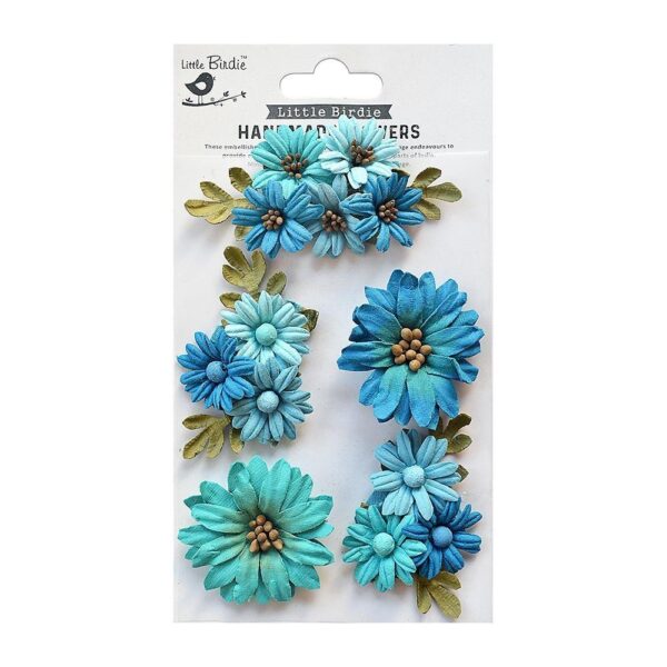 LITTLE BIRDIE FLOWERS FAIRY GARDEN AQUA LITTLE BIRDIE FLOWERS FAIRY GARDEN AQUA