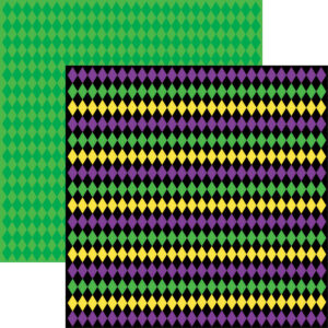 REMINISCE MARDI GRAS 12X12 HARLEQUIN