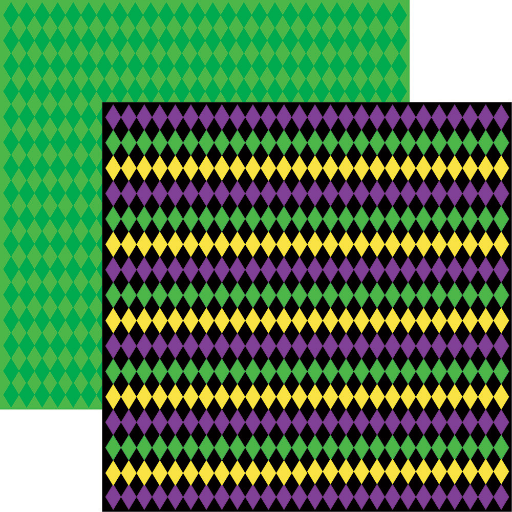 REMINISCE MARDI GRAS 12X12 HARLEQUIN