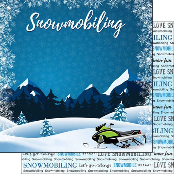 SCRAPBOOK CUSTOMS 12X12 SNOWMOBILING WINTER