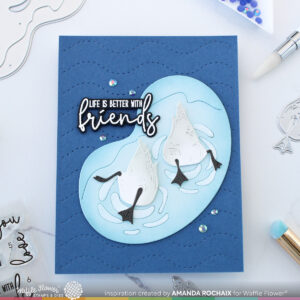 Waffle Flower Die Diving Swans