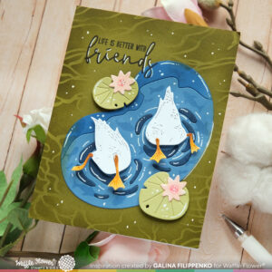 Waffle Flower Die Diving Swans