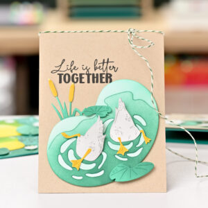 Waffle Flower Die Diving Swans