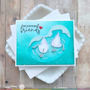 Waffle Flower Die Diving Swans