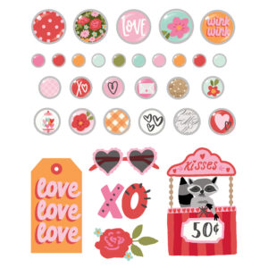 Simple Stories Heartstrings Decorative Brads