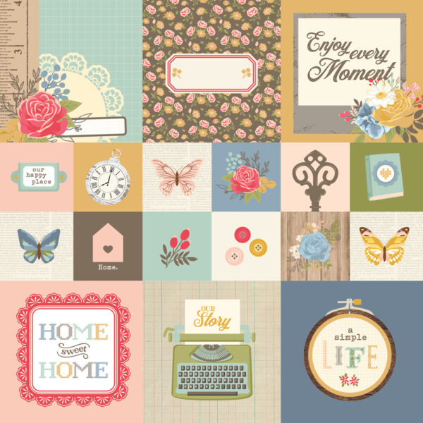 Simple Stories Front Porch 12X12 2X2/4X4 Elements