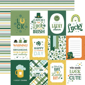 Echo Park Lucky Charm 12XS12 3X4 Journaling Cards