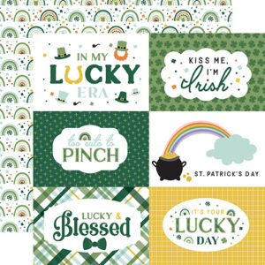 Echo Park Lucky Charm 12XS12 6X4 Journaling Cards