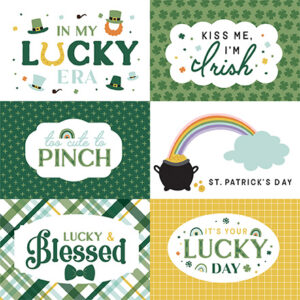 Echo Park Lucky Charm 12XS12 6X4 Journaling Cards