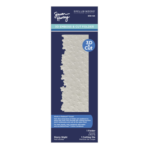 Spellbinders Starry Night 3D Emboss & Cut Folder From the Simon’s Space Adventure Collection By Simon Hurley Spellbinders Starry Night 3D Emboss & Cut Folder From the Simon's Space Adventure Collection By Simon Hurley