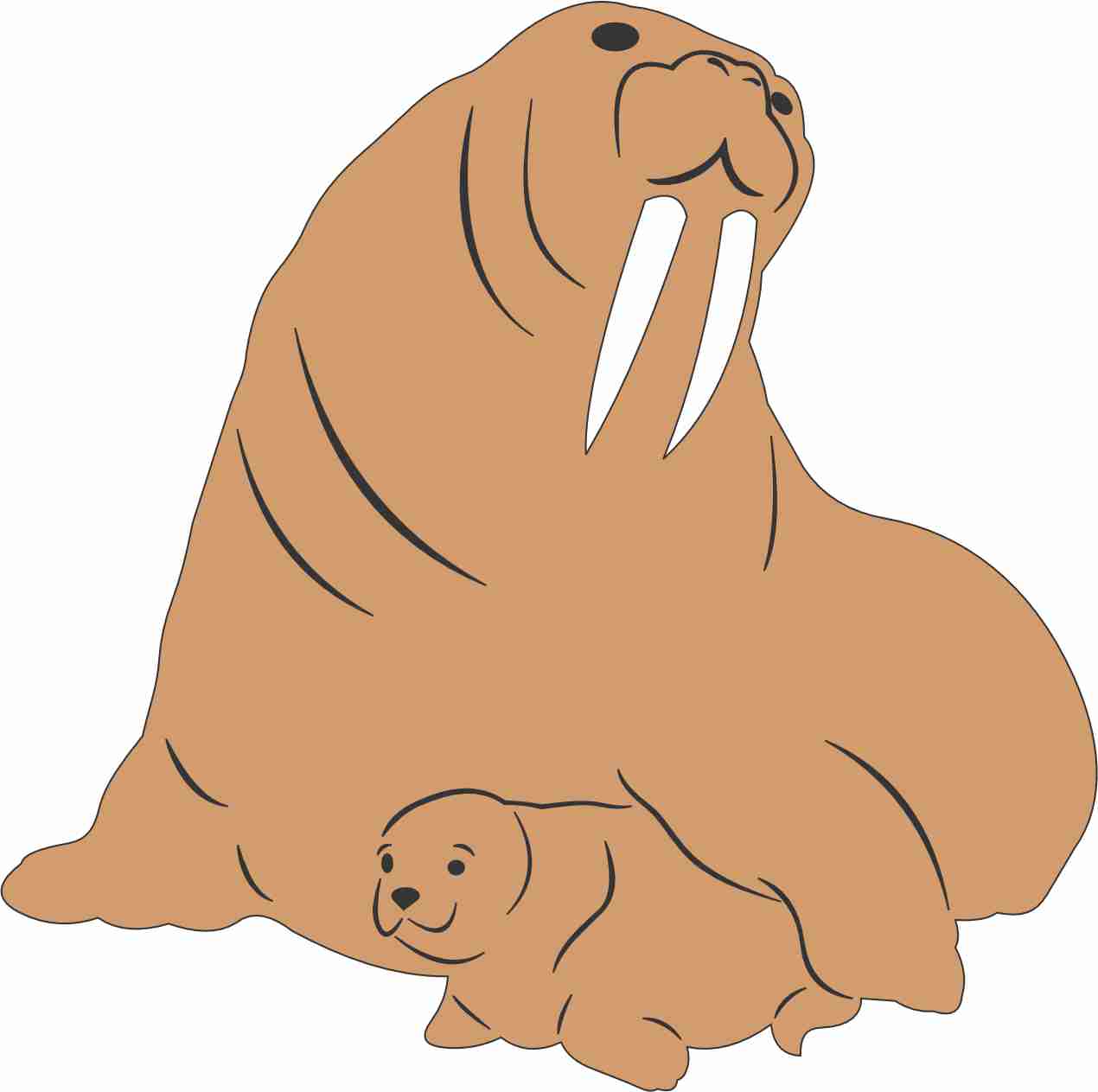 Petticoat Parlor Walrus & Baby