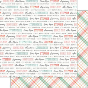 SCRAPBOOK CUSTOMS 12X12 STEP MOM DOUBLE SIDED PRIDE