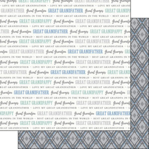 SCRAPBOOK CUSTOMS 12X12 GREAT GRANDFATHER DOUBLE SIDED PRIDE