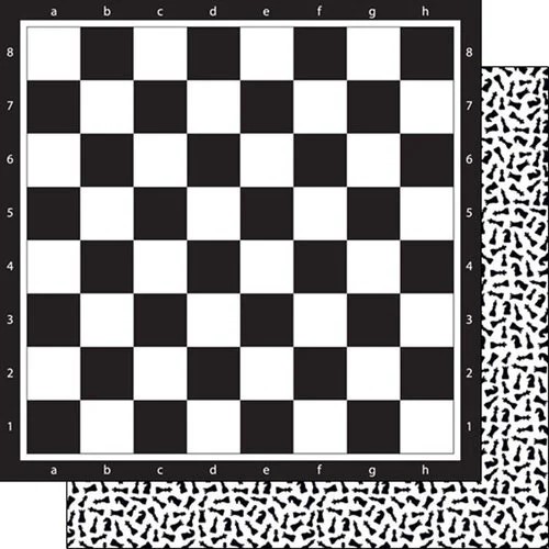 SCRAPBOOK CUSTOMS 12X12 CHESS DOUBLE SIDED