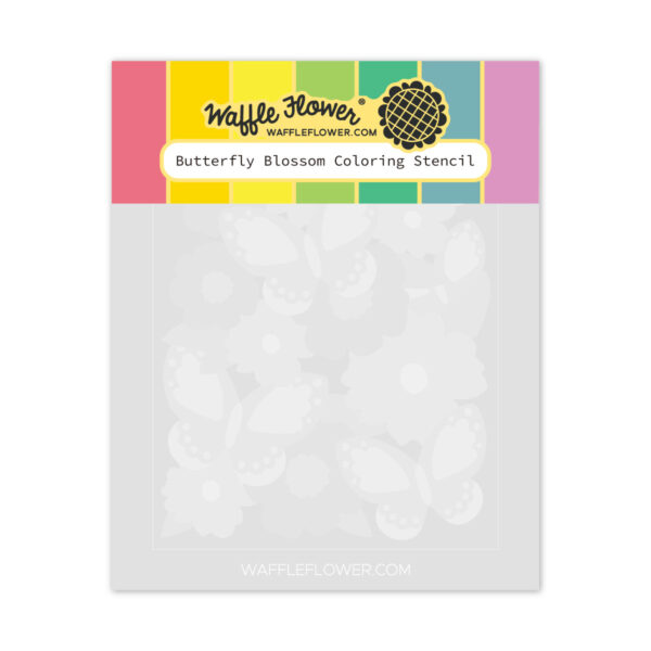 Waffle Flower Stencil Butterfly Blossom