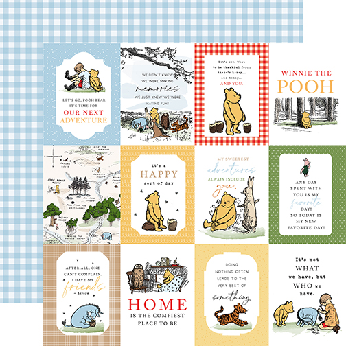 Ep the House At Pooh Corner 12X12 3X4 Journaling Cards