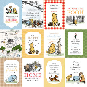 Ep the House At Pooh Corner 12X12 3X4 Journaling Cards