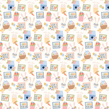 Echo Park Bunnies & Baskets Girl 12X12 Bunnies and Baskets