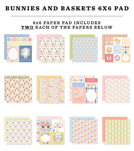 Echo Park Bunnies & Baskets 6X6 Paper Pad