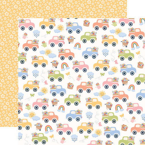 Echo Park Blossoms & Bees Girl 12X12 Spring Day Trucks