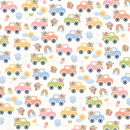 Echo Park Blossoms & Bees Girl 12X12 Spring Day Trucks