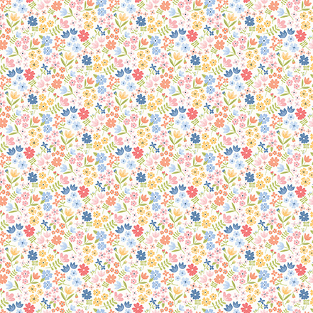 Echo Park Blossoms & Bees Girl 12X12 Growing Stems