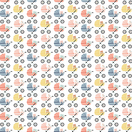 Echo Park Baby On Board Girl 12X12 3X4 Journaling Cards