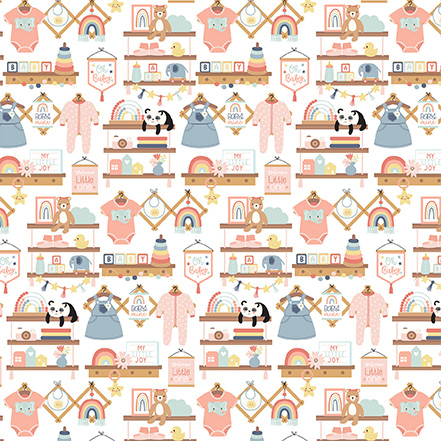 Echo Park Baby On Board Girl 12X12 Baby Girl Nursery