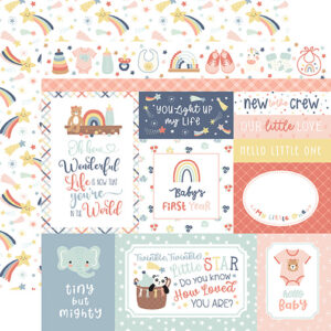 Echo Park Baby On Board Girl 12X12 Multi Journaling Cards