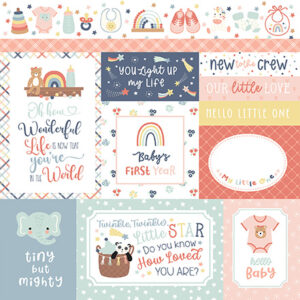 Echo Park Baby On Board Girl 12X12 Multi Journaling Cards