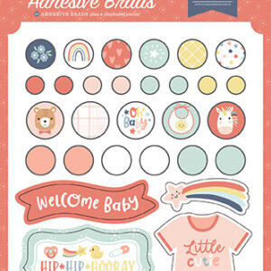 Echo Park Baby On Board Girl Adhesive Brads