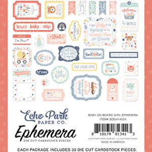 Echo Park Baby On Board Girl Ephemera