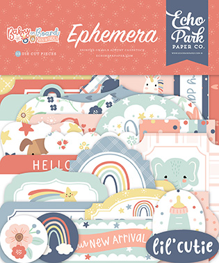Echo Park Baby On Board Girl Ephemera