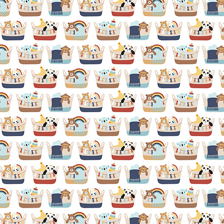 Echo Park Baby On Board Boy 12X12 Oh Baby Toy Baskets