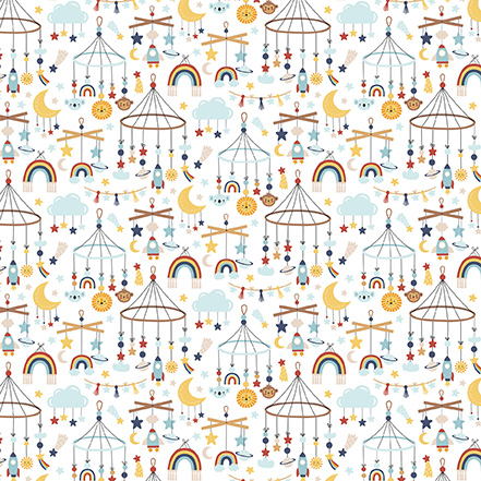 Echo Park Baby On Board Boy 12X12 Sleep Tight Mobiles