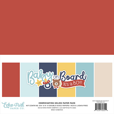Echo Park Baby On Board Boy Solids Kit