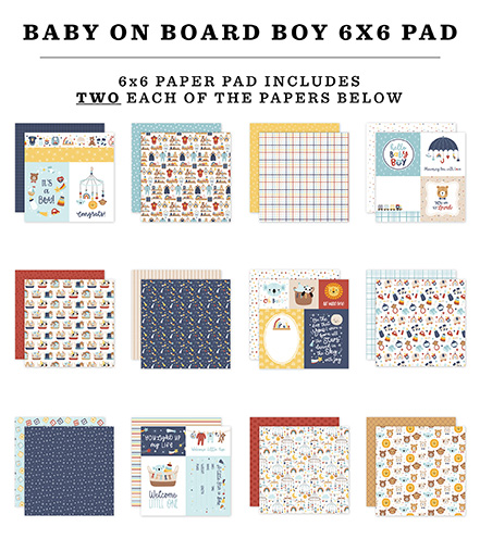 Echo Park Baby On Board Boy 6X6 Paper Pad