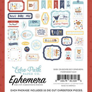 Echo Park Baby On Board Boy Ephemera