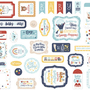 Echo Park Baby On Board Boy Ephemera